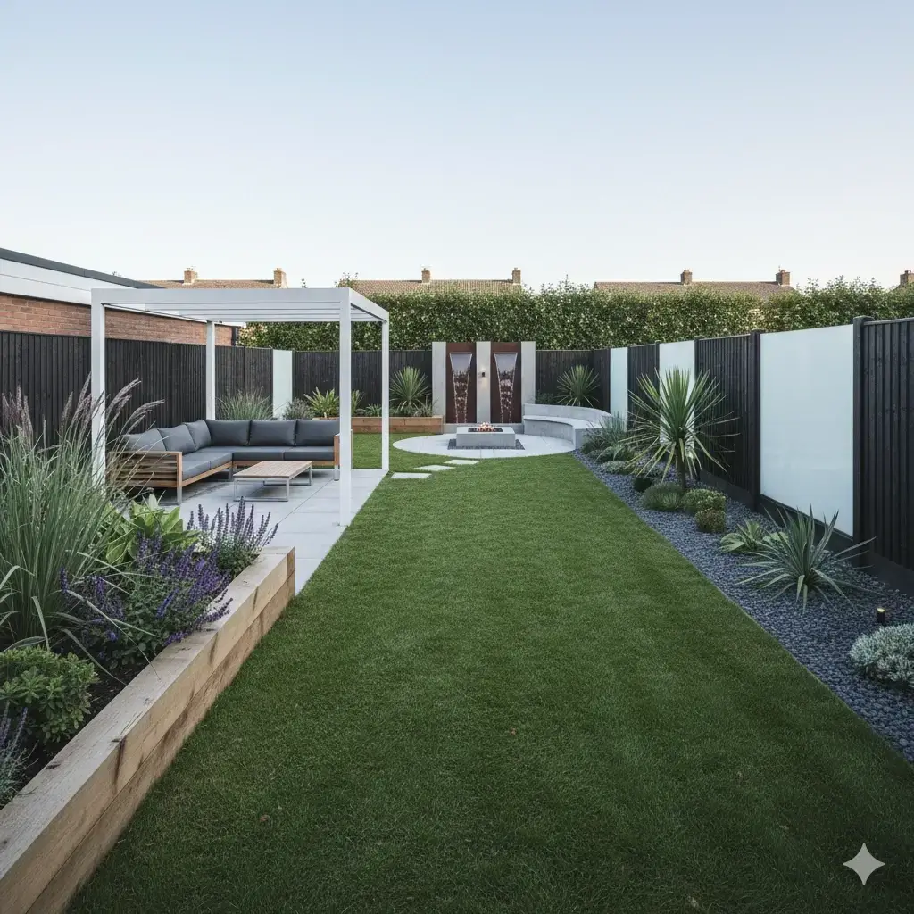 Modern garden design transformation