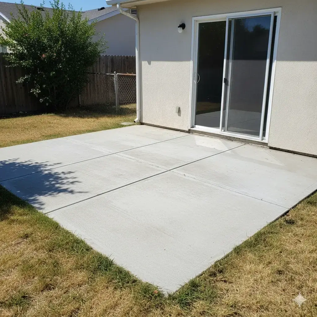 Original concrete patio photo