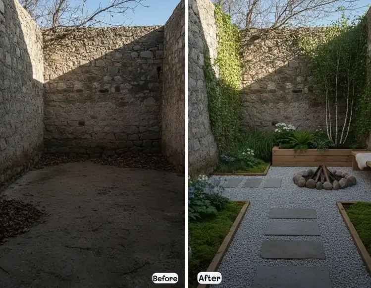 AI garden design example