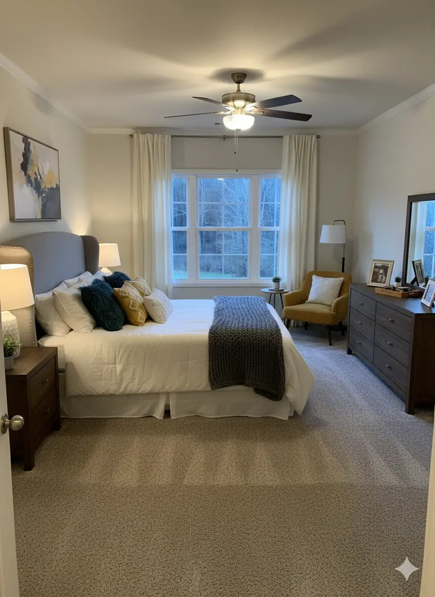 AI designed bedroom space