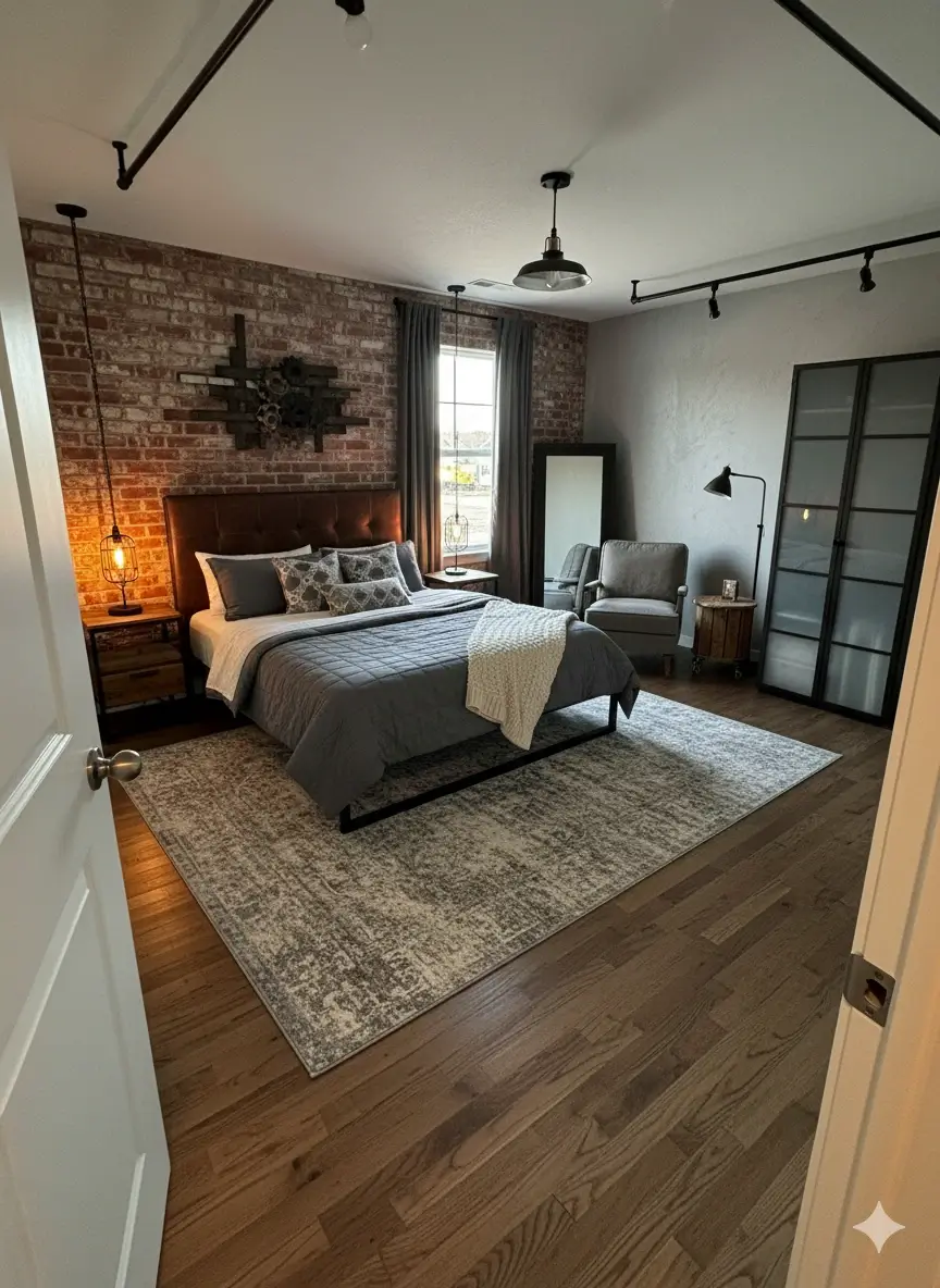 Industrial style AI room design - AI Designed